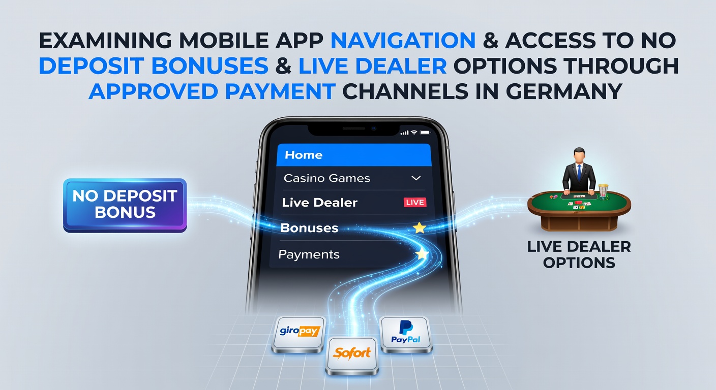 Mobile App Navigation in deutschen Glücksspiel-Apps mit Fokus auf No-Deposit-Boni und Live-Dealer-Optionen