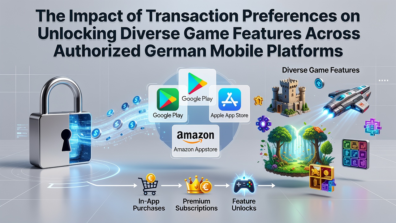 Übersicht über Transaktionsprozesse auf deutschen Mobilplattformen mit Fokus auf Zahlungsmethoden und Feature-Freischaltungen