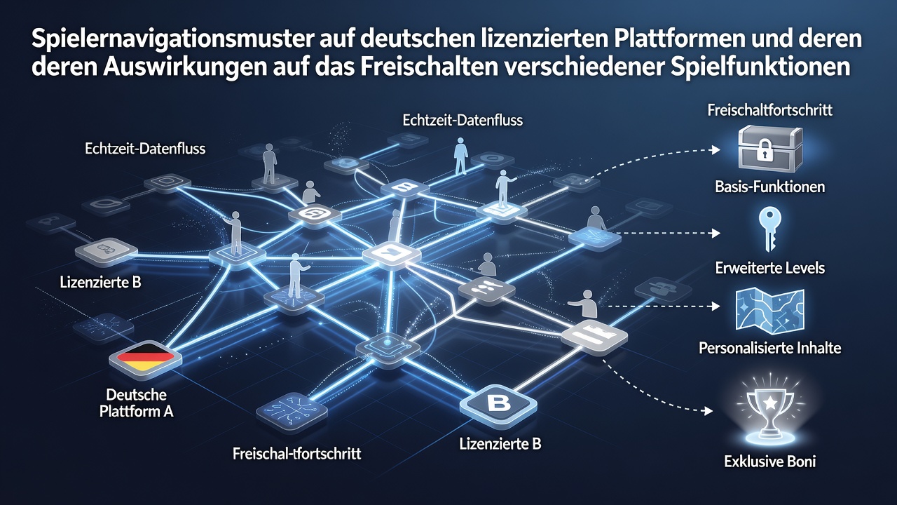Darstellung von Navigationspfaden auf deutschen Glücksspielplattformen mit Fokus auf Feature-Freischaltungen